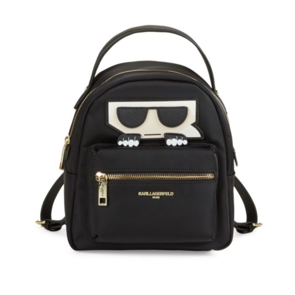 Karl Lagerfeld Black Mini Backpack